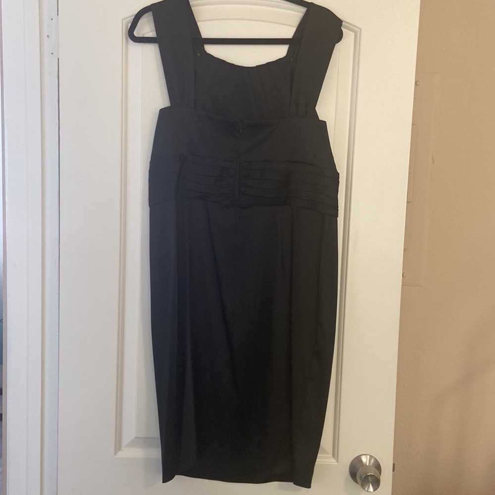MSK - stretch satin evening dress . Black Size Large